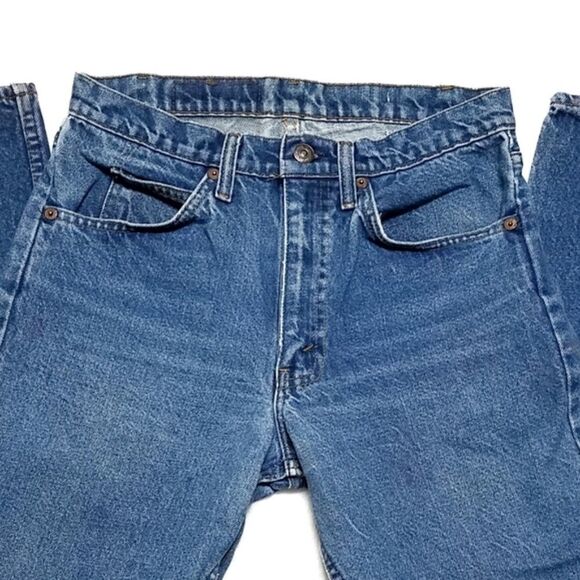 VINTAGE 70s Levi's 505 Orange Tab Wedgie Mom Jeans - Picture 6 of 16
